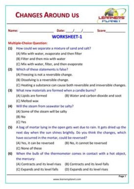Grade-6-Science-Olympiad - Changes Around us