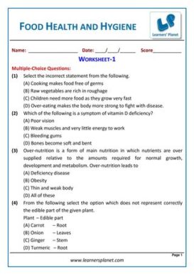 Grade-6-Science-Olympiad: Food Health and Hygiene
