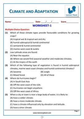 Climate and Adaptation