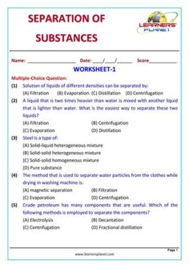 Grade-6-Science-Olympiad Sorting and Separation of Materials into Groups