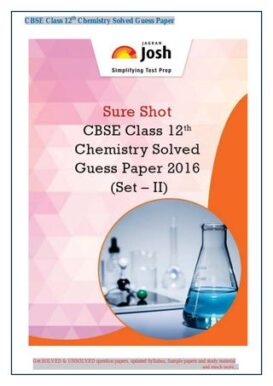 CBSE Class 12th Chemistry Solved Guess Paper