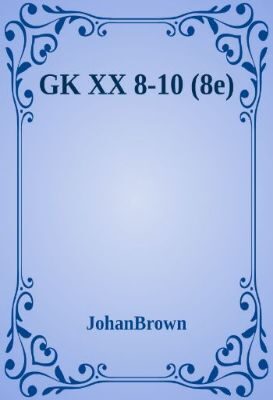GK XX 8-10 (8e)