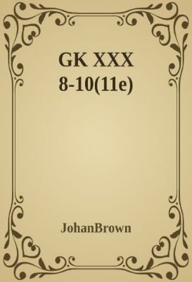 GK XXX 8-10(11e)