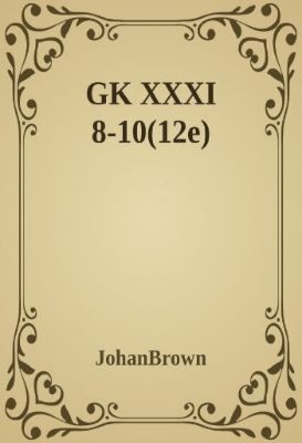 GK XXXI 8-10(12e)