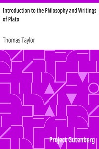 Introduction to the Philosophy and Writings of Plato