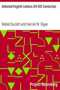 Selected English Letters (XV-XIX Centuries)