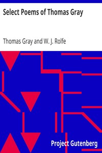 Select Poems of Thomas Gray