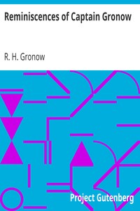 Reminiscences of Captain Gronow