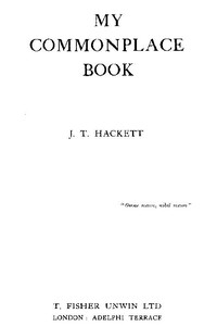 My Commonplace Book