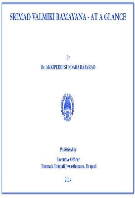 Valmiki Ramayana at a Glance