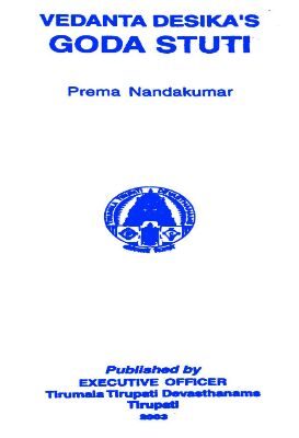 Vedanta Desikas Goda Stuti